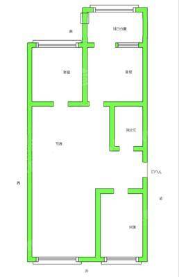 金街小区2室2厅1卫64㎡ 金街小区2室2厅1卫64㎡
